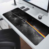 Dark Side Of The Moon Art - Black - Pink Floyd Mouse Desk Pad