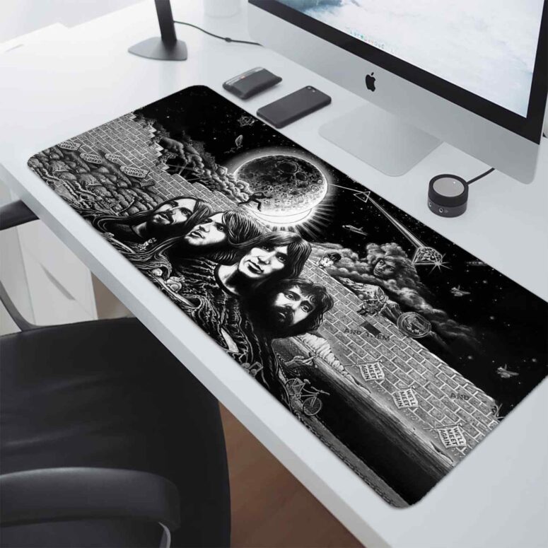 Pink floyd psychedelism - Pink Floyd Mouse Desk Pad