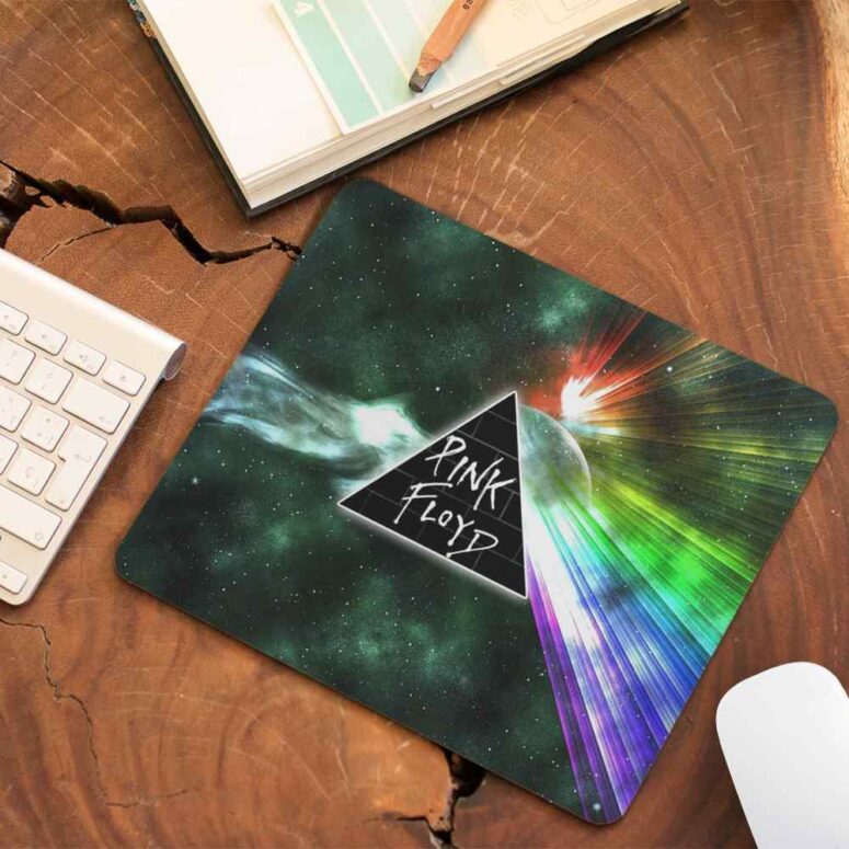 Dark Side Of Moon Galaxy Green - Pink Floyd Mouse Desk Pad Dark Side Of Moon Galaxy Green - Pink Floyd Mouse Desk Pad