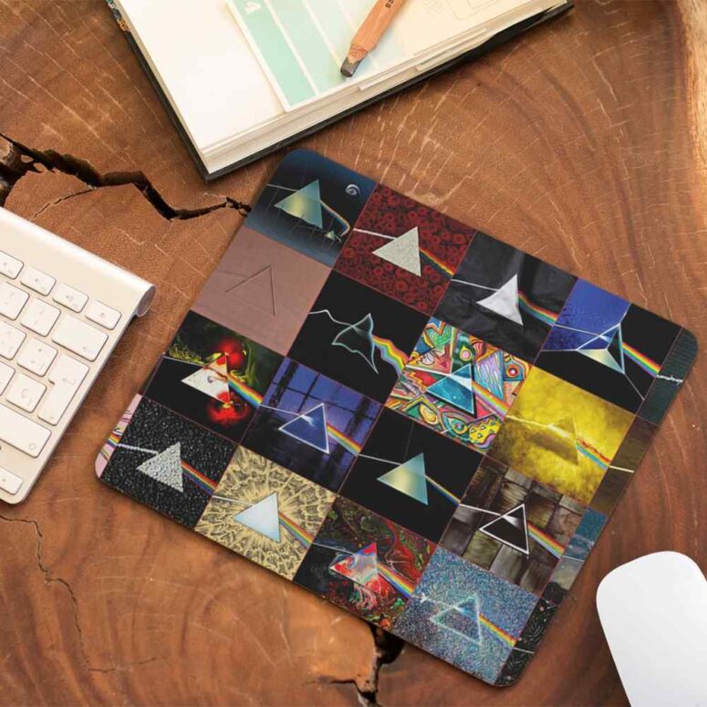 The Dark Side Of the Moon Art Collage - Pink Floyd Mouse Desk Pad
