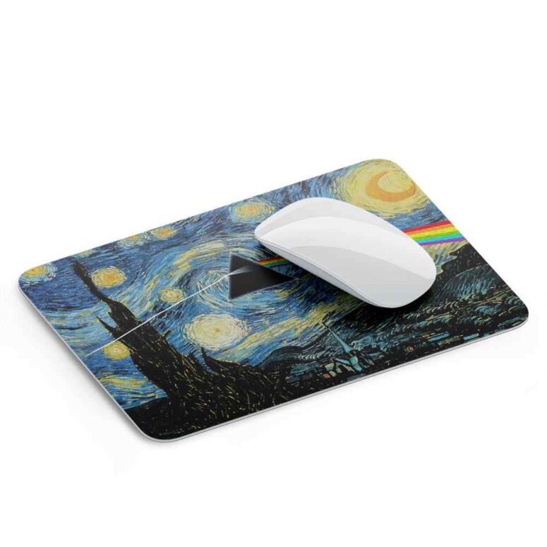 Starry Night Dark Side Of The Moon Van Gogh - Pink Floyd Mouse Desk Pad Starry Night Dark Side Of The Moon Van Gogh - Pink Floyd Mouse Desk Pad