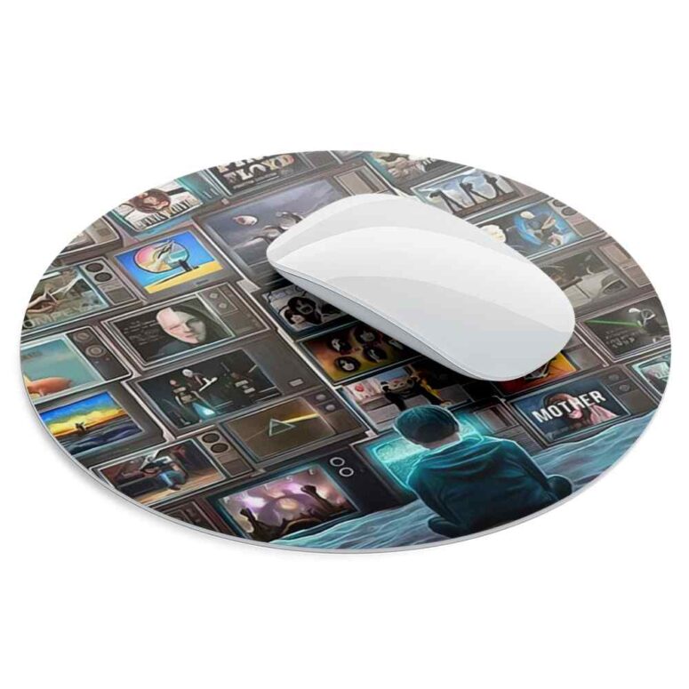 Boy Watching Pink Floyd Show - Pink Floyd Mouse Desk Pad