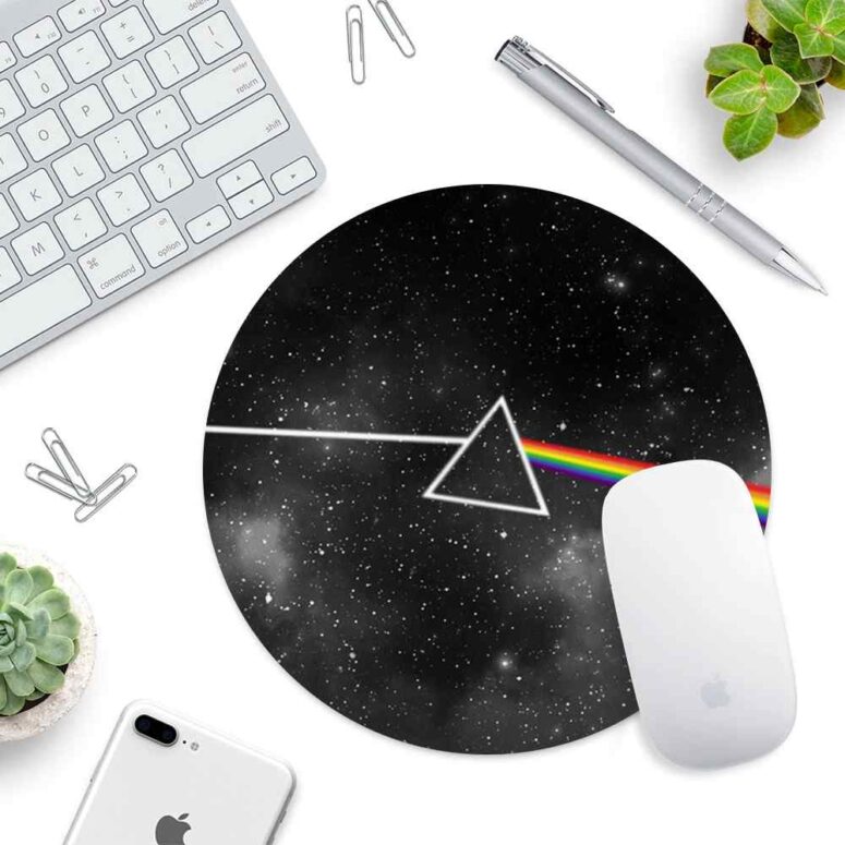 Dark Side Of The Moon Art - Black - Pink Floyd Mouse Desk Pad Dark Side Of The Moon Art - Black - Pink Floyd Mouse Desk Pad