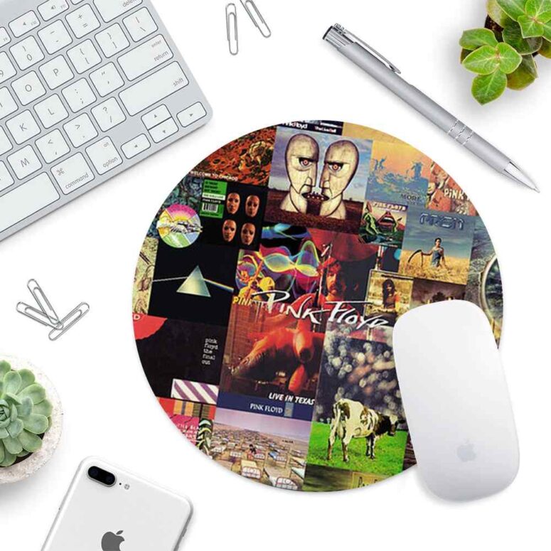 Pink Floyd Collage Album Cover - Pink Floyd Mouse Desk Pad