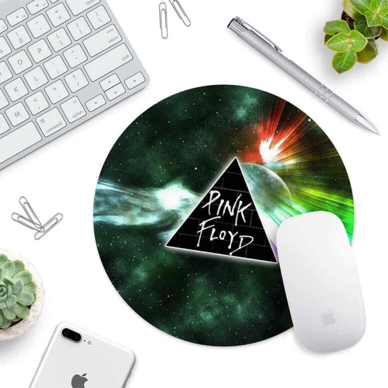 Dark Side Of Moon Galaxy Green - Pink Floyd Mouse Desk Pad Dark Side Of Moon Galaxy Green - Pink Floyd Mouse Desk Pad