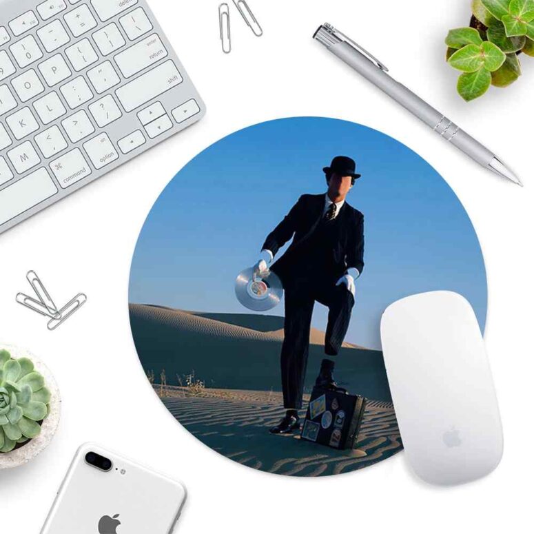 Wish You Were Here Desert Man in Bowler - Pink Floyd Mouse Desk Pad Wish You Were Here Desert Man in Bowler - Pink Floyd Mouse Desk Pad