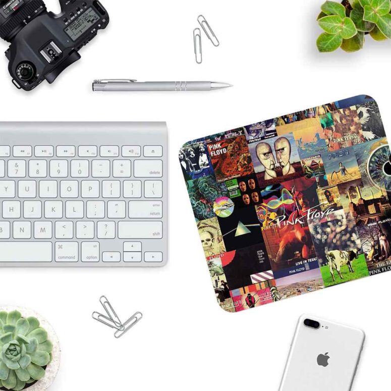 Pink Floyd Albums Collage - Pink Floyd Mouse Desk Pad Pink Floyd Albums Collage - Pink Floyd Mouse Desk Pad