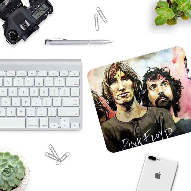 Pink Floyd Band Water Color Art - Pink Floyd Mouse Desk Pad Pink Floyd Band Water Color Art - Pink Floyd Mouse Desk Pad