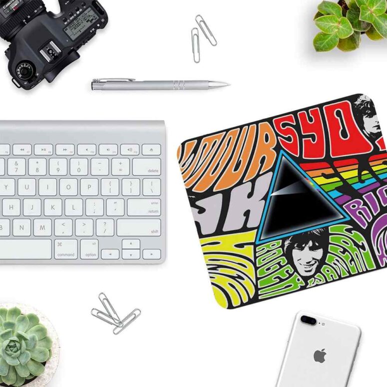 Pink floyd Member Art Full Color - Pink Floyd Mouse Desk Pad