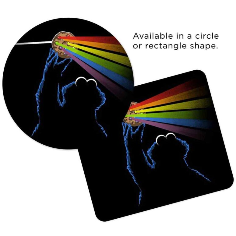 Pink Floyd Dark Side of the Moon Black Cookie Monster - Pink Floyd Mouse Desk Pad