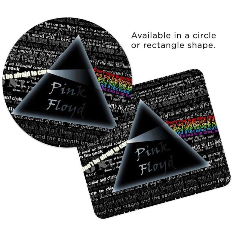 Lyric Collage Prism Vintage - Pink Floyd Mouse Desk Pad Lyric Collage Prism Vintage - Pink Floyd Mouse Desk Pad