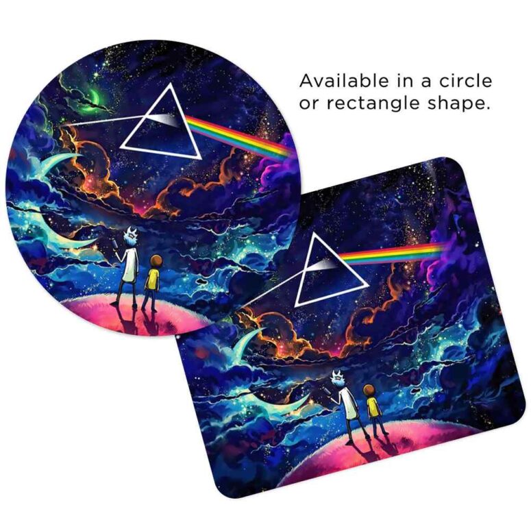 Rick and Morty The Dark Side Of The Moon - Pink Floyd Mouse Desk Pad Rick and Morty The Dark Side Of The Moon - Pink Floyd Mouse Desk Pad
