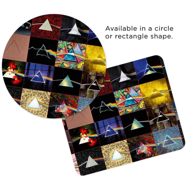 The Dark Side Of the Moon Art Collage - Pink Floyd Mouse Desk Pad