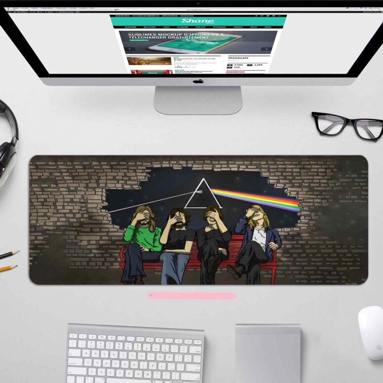 Pink Floyd Facepalm - Pink Floyd Mouse Desk Pad