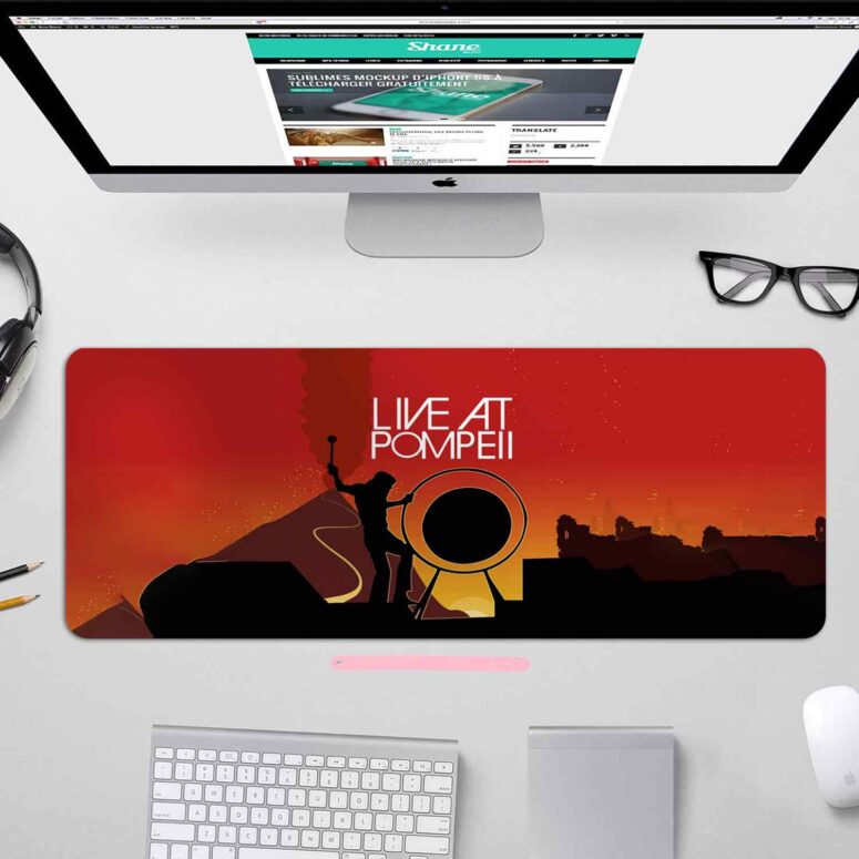 Pink Floyd Live At Pompeii - Pink Floyd Mouse Desk Pad Pink Floyd Live At Pompeii - Pink Floyd Mouse Desk Pad