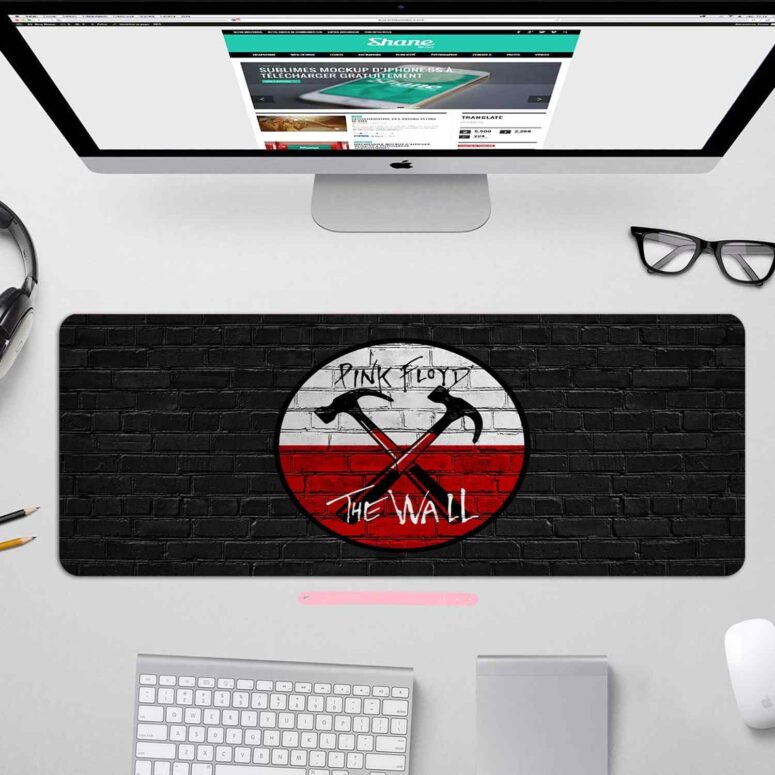 Pink Floyd The Wall Hammer Art - Pink Floyd Mouse Desk Pad Pink Floyd The Wall Hammer Art - Pink Floyd Mouse Desk Pad