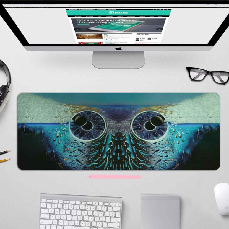 Pulse Owl Eyes - Pink Floyd Mouse Desk Pad Pulse Owl Eyes - Pink Floyd Mouse Desk Pad