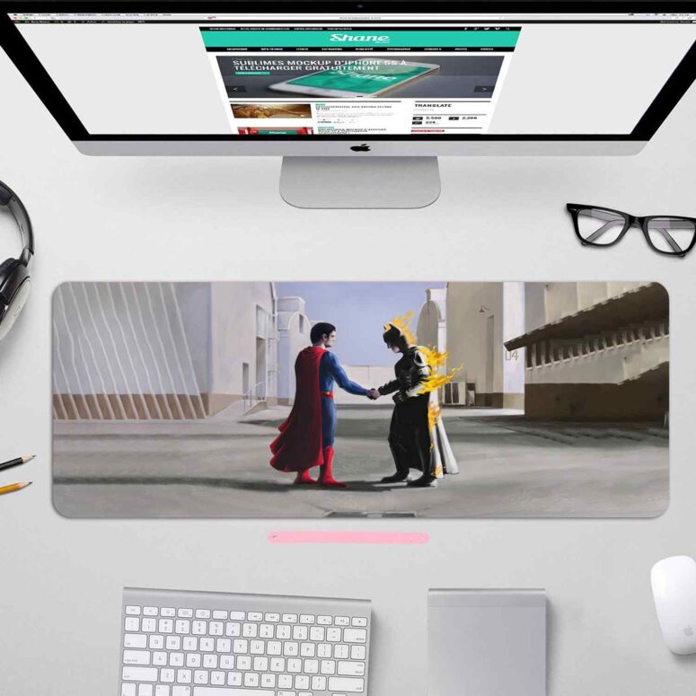 Superman vs Batman Wish You Were Here - Pink Floyd Mouse Desk Pad Superman vs Batman Wish You Were Here - Pink Floyd Mouse Desk Pad