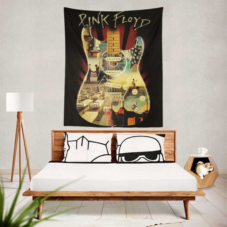 Pink Floyd and Guitar Art Tapestry Pink Floyd and Guitar Art Tapestry