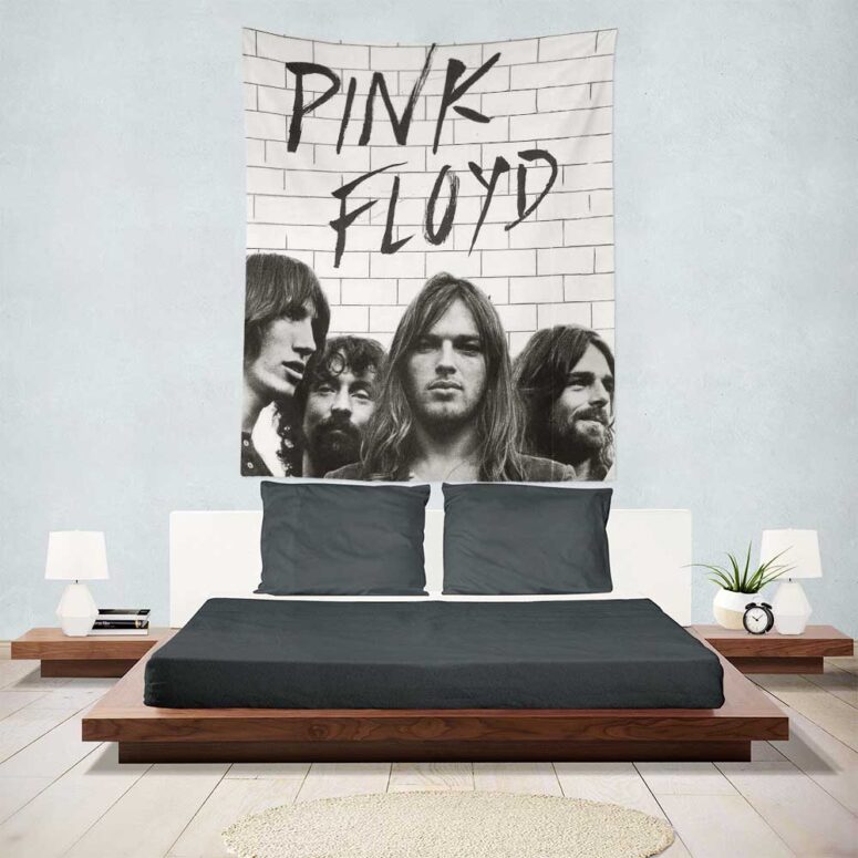 The Wall Full Sign Black & White Pink Floyd Tapestry The Wall Full Sign Black & White Pink Floyd Tapestry