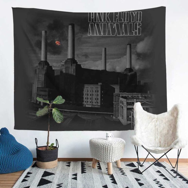 Animals Monotone Album Art Pink Floyd Tapestry Animals Monotone Album Art Pink Floyd Tapestry