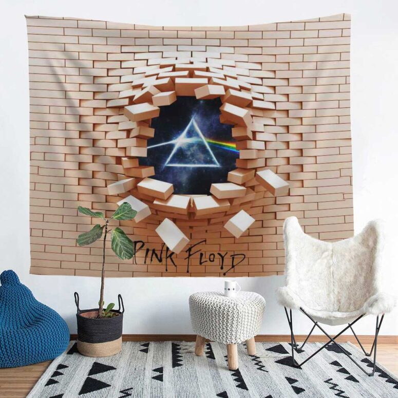 Dark Side Of the Moon Break Wall Pink Floyd Tapestry