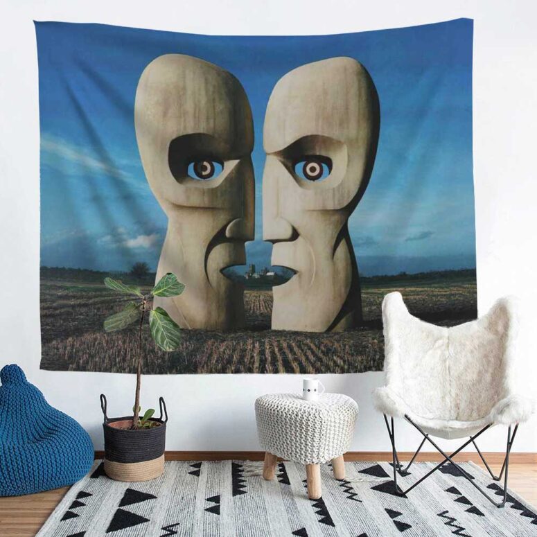 Division Bell - Stone Heads Pink Floyd Tapestry Division Bell - Stone Heads Pink Floyd Tapestry