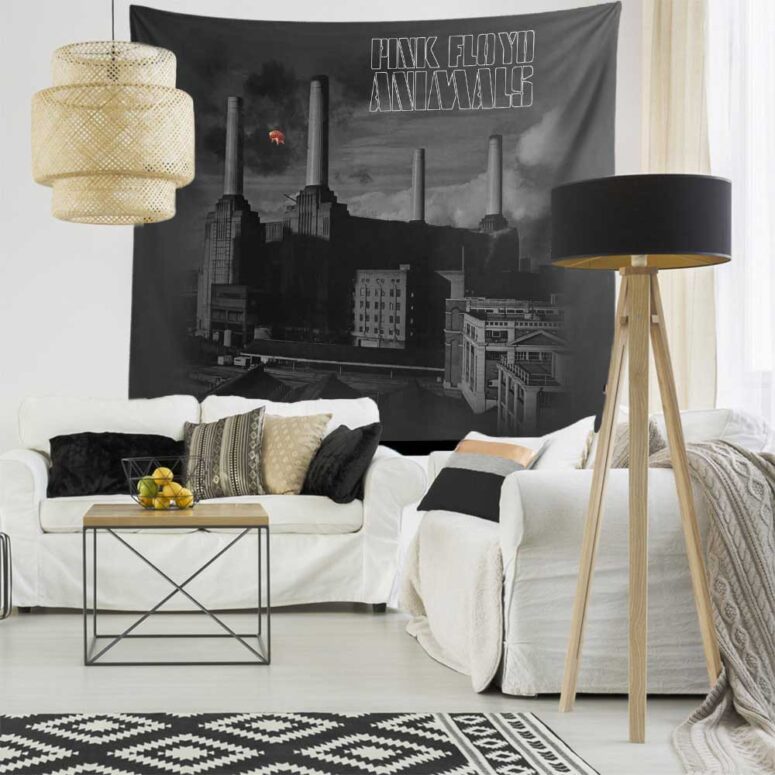 Animals Monotone Album Art Pink Floyd Tapestry Animals Monotone Album Art Pink Floyd Tapestry