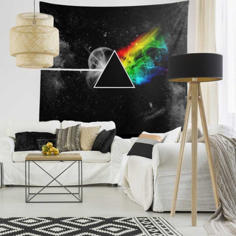 Dark Side Of the Moon in Space Pink Floyd Tapestry Dark Side Of the Moon in Space Pink Floyd Tapestry