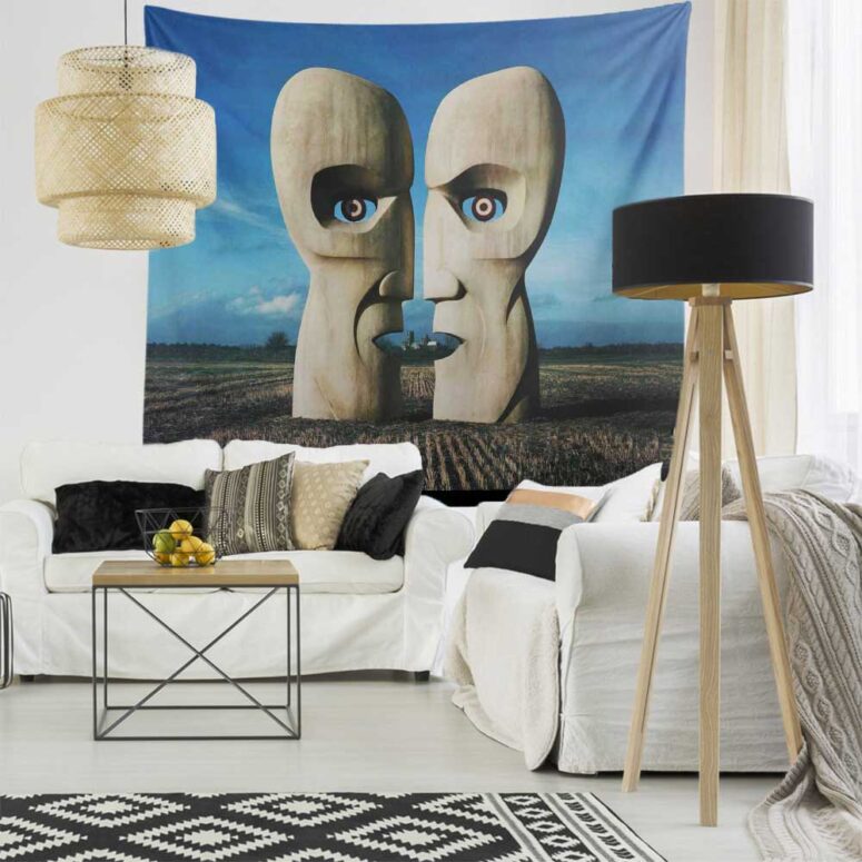 Division Bell - Stone Heads Pink Floyd Tapestry Division Bell - Stone Heads Pink Floyd Tapestry