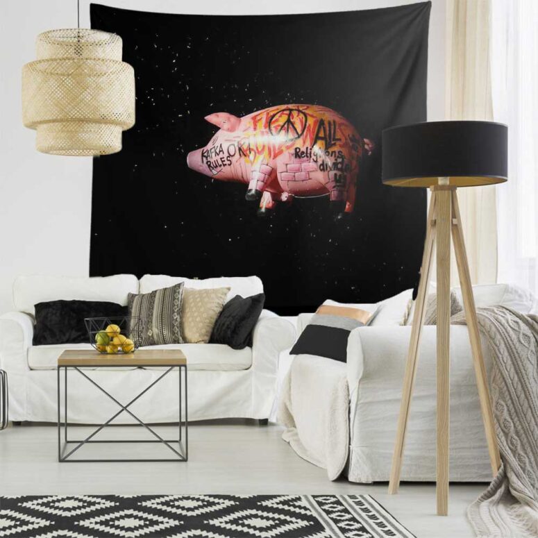 Pink Floyd's Flying Pig Tapestry