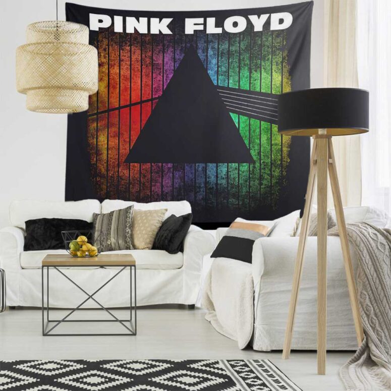 Dark Side Of The Moon Prism Rainbow Gradient Pink Floyd Tapestry Dark Side Of The Moon Prism Rainbow Gradient Pink Floyd Tapestry