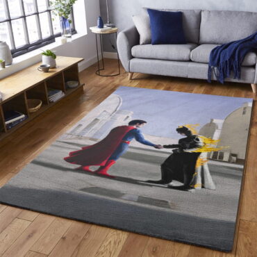 Superman vs Batman Wish You Were Here - Pink Floyd Rug