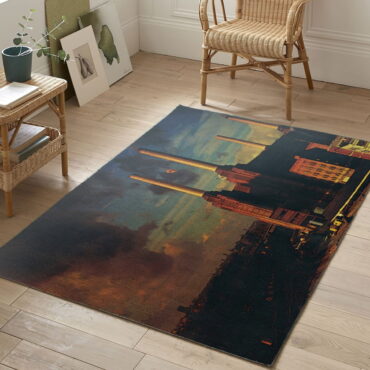 Animals Album Cover 1977 Flying Pig Battersea Power Station - Pink Floyd Rug