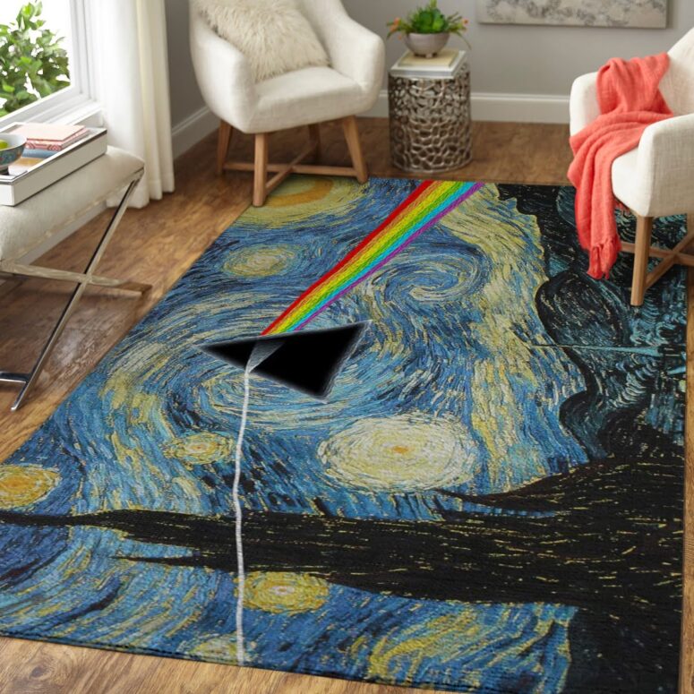 Starry Night Dark Side Of The Moon Van Gogh - Pink Floyd Rug Starry Night Dark Side Of The Moon Van Gogh - Pink Floyd Rug
