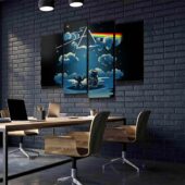 Lilo And Stitch Starry Sky Pink Floyd Canvas 4pcs - OtherBrick
