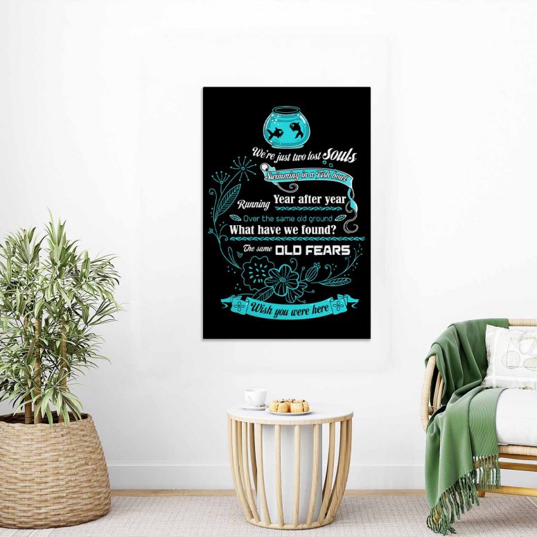 We're just two lost souls Swimming in a fish bowl Pink Floyd Canvas We're just two lost souls Swimming in a fish bowl Pink Floyd Canvas