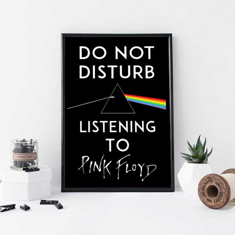 Do Not Disturb listening to Pink Floyd Canvas