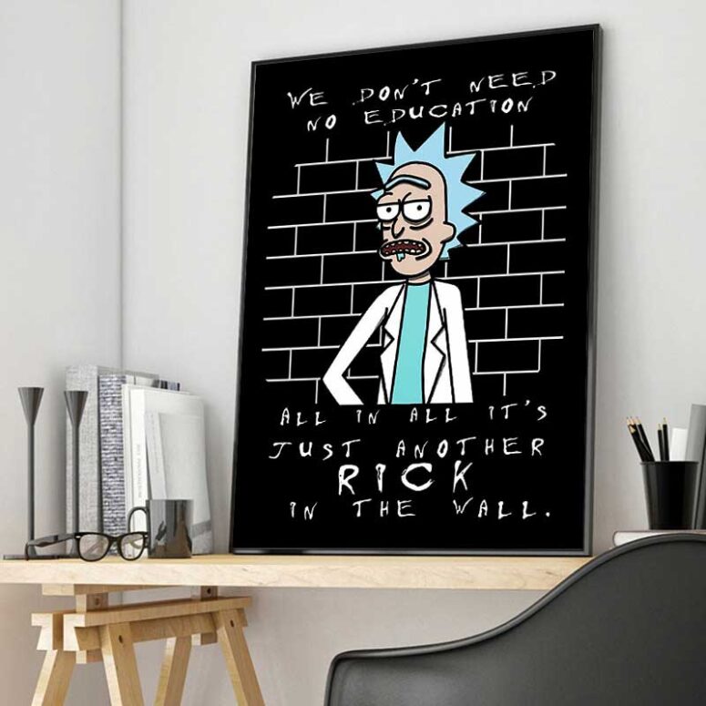 Just another Rick in the wall Pink Floyd Canvas