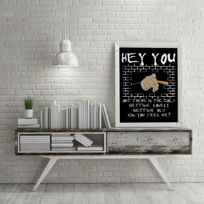 Hey you out there in the cold can you hear me Pink Floyd Canvas Hey you out there in the cold can you hear me Pink Floyd Canvas