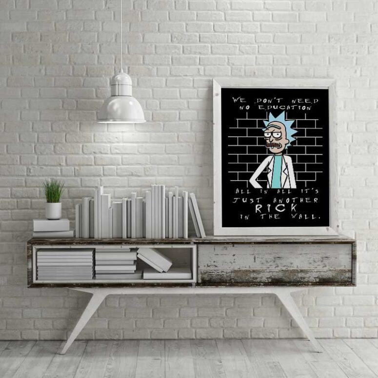 Just another Rick in the wall Pink Floyd Canvas