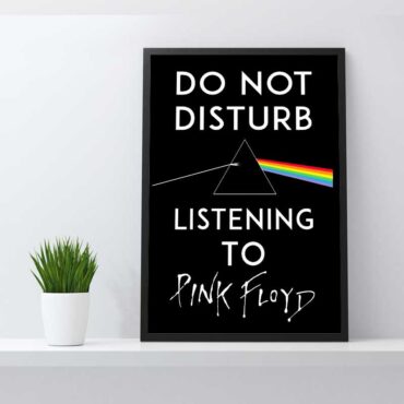 Do Not Disturb listening to Pink Floyd Canvas Do Not Disturb listening to Pink Floyd Canvas