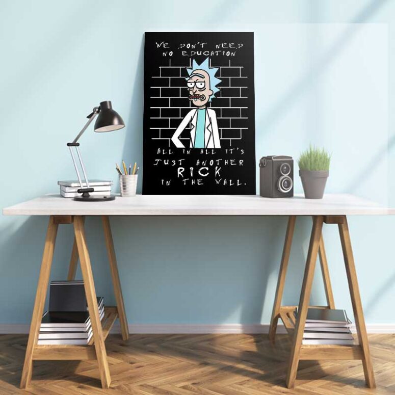 Just another Rick in the wall Pink Floyd Canvas