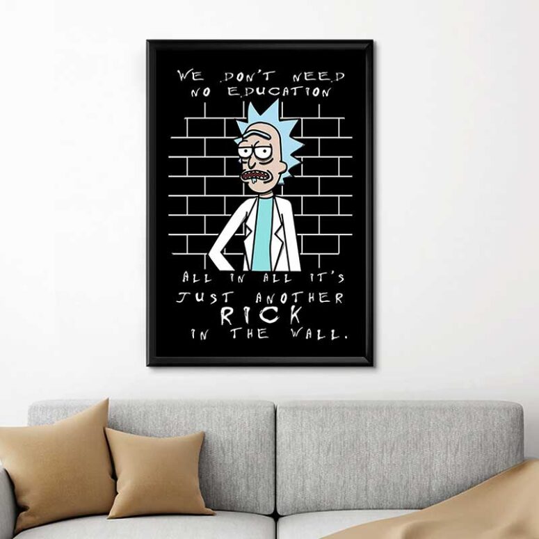 Just another Rick in the wall Pink Floyd Canvas