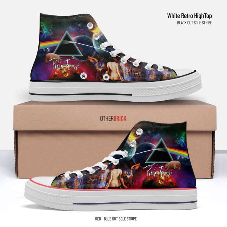 Back Art x Dark Side Of The Moon Galaxy - Pink Floyd Canvas Shoes Back Art x Dark Side Of The Moon Galaxy - Pink Floyd Canvas Shoes