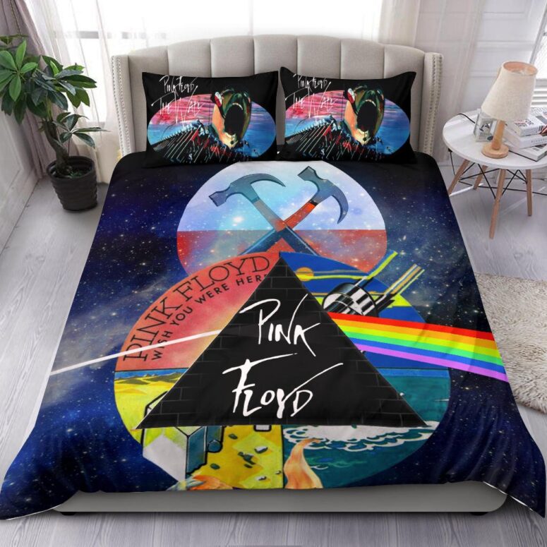 Dark Side Of The Moon x Wish You Were Here x The Wall Pink Floyd Bedding Set