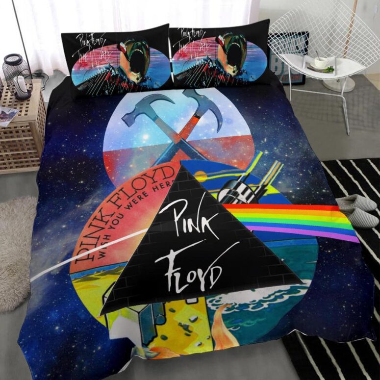 Dark Side Of The Moon x Wish You Were Here x The Wall Pink Floyd Bedding Set