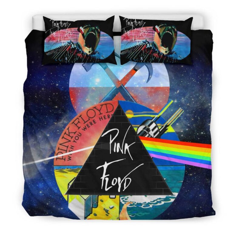 Dark Side Of The Moon x Wish You Were Here x The Wall Pink Floyd Bedding Set