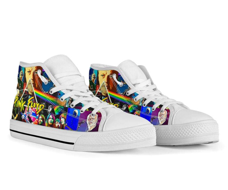 David Gilmour Art Collage Dark Side Of The Moon - Pink Floyd Canvas Shoes