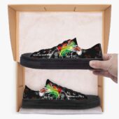 Low Top Retro Canvas Shoes Black Mockup - OtherBrick